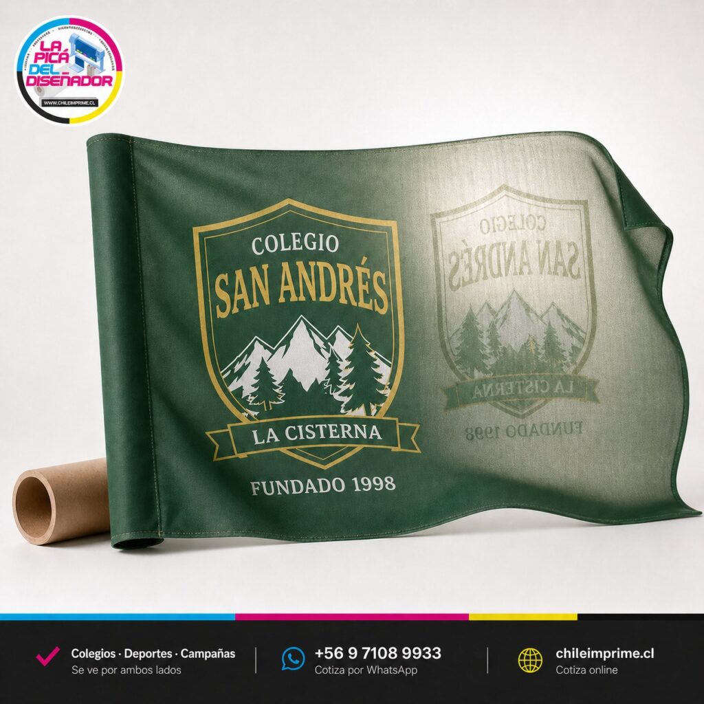 Banderas Personalizadas Translúcidas — Doble Vista Género Oficial