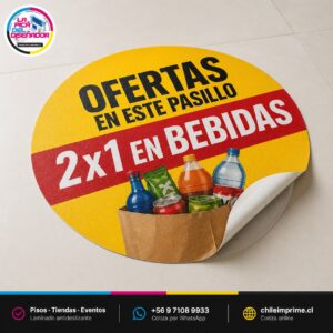Floor Graphic Adhesivo Antideslizante para Piso — Tiendas y Eventos — Impresión de Vinilos Adhesivos por Metro Cuadrado ChileImprime