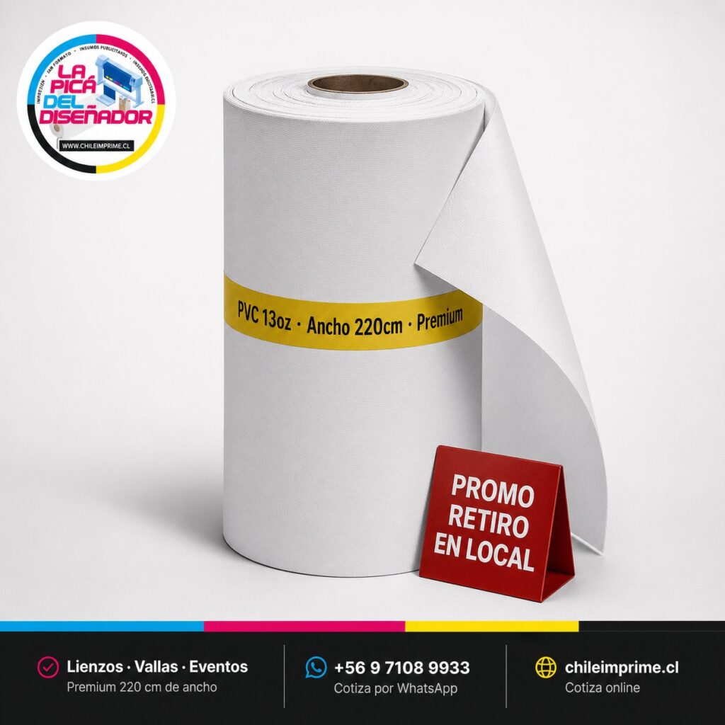 Tela PVC 13 Oz Promo Rollo 220 cm — Solo Retiro en Local