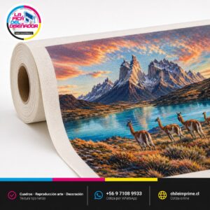 Impresión Tela Canvas Texturizada por Metro — Cuadros y Reproducciones — Impresión en Otros Materiales ChileImprime
